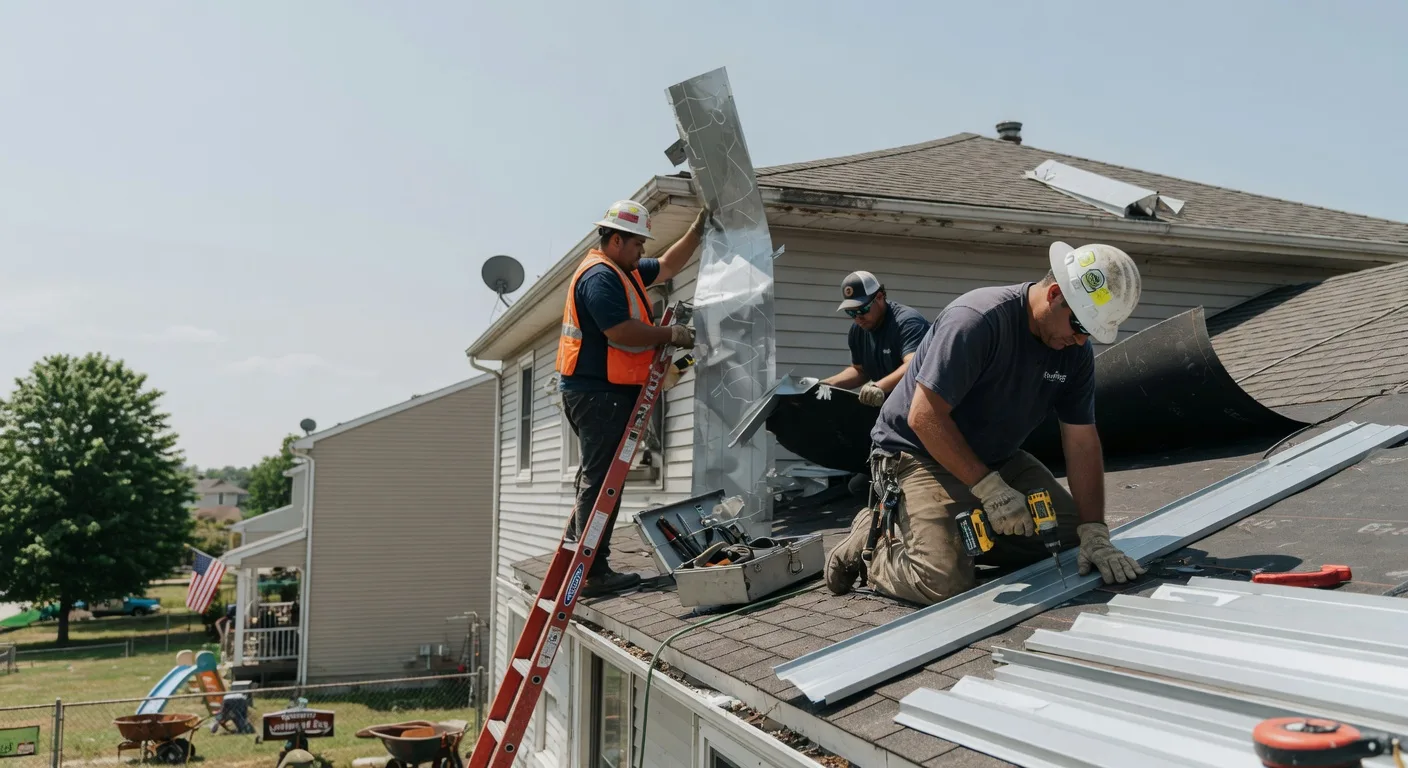 Storm Damage Metal Roof Repair in Little York, NY